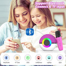 goopow Mini Karaoke Machine Speaker for Kids Adults, Portable Bluetooth Microphone Song Toys with LED Light, Best Chritmas Birthday Festival Gift for 3 4 5 6 7 8+ Year Old Girls Boys (Hotpink-2MIC) by TinyTreasures Baby Boutique