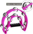 EastRock Double Row Tambourine,Metal Jingles Hand Held Percussion-Half Moon Tambourine for Adults, KTV, Party(Purple) by TinyTreasures Baby Boutique