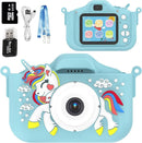 Kids Camera Toys,48MP Dual Lens with 64G SD Card and Cartoon Soft Cover for 3-8 Year Old Girls Boys (BlueDJS) by TinyTreasures Baby Boutique