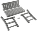 Outdoor Bench, 2-Person Garden Bench, Poly Lumber Patio Bench for Outdoors, Porch, and Park (Light Grey) by GreenHaven Gardens