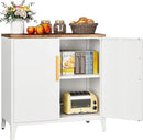 SISESOL White Storage Cabinet with Doors and Shelves,30 inch Small Pantry Cabinet Sideboard with Leg,Accent Cabinets with Storage,Side Floor Cabinets for Home,Kitchen,Coffee Bar,Dining/Living Room by CozyNest Decor