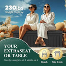 Vixzen 230 Gallon Resin Deck Box, Lockable Outdoor Storage Box for Patio Cushions Storage Furniture,Garden Tools, Pool Supplies, Weatherproof and UV Resistant- Black by CozyNest Decor