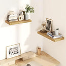 Fun Memories Floating Shelves for Wall, 8 Inch Deep Floating Wall Shelf, 16" x 8" Floating Shelves - Set of 2, Rustic Wooden Storage Shelves for Bathroom, Living Room, Kitchen by CozyNest Decor