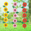 3 Pack Sunflowers Garden Stakes Decor,Metal Yard Art Decorative Garden Stakes,Metal Flowers Spring Garden Decor for Outside,Landscape,Patio(22.6 * 4.7IN) by CozyNest Decor