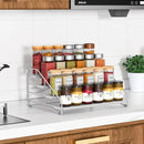 RCHYFEED 4 Tier Spice Rack Organizer, Spice Organization for Cabinet,Pantry, Countertop,Tiered Spice Rack Easy Visibility,Depth Expandable Seasoning Shelf for Kitchen Cabinet Organizer,Silver by CozyNest Decor
