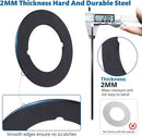 2 Pcs Upgraded Door Knob Plates with Double-Sided Tape –Thick Stainless Steel Scar Plates for Deadbolts & Knobs, Durable Lock Hole Covers for Fixing Loose Knobs and Damaged Areas(Matte Black) by TinyTreasures Baby Boutique