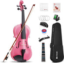 Vangoa Pink Violin 4/4 Full Size Fiddle Set, Acoustic Violin for Women Beginners Adults Teens Girls Kids 9-12, Starter Violin Kit with Hard Case, Premium Accessory Outfit by TinyTreasures Baby Boutique