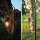 2 Pack Solar Lanterns, Outdoor Hanging Lights Metal with Shepherd Hook Warm White Edison Bulb Design for Garden and Birthday Gifts for Mom Grandma Wife ( Copper) by CozyNest Decor