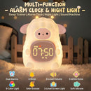 Sheep Alarm Clock with Night Light for Kids with Sleep Training and Sound Machine, Rechargeable Silicone Lamp OK to Wake Clock，Cute Animal Tabletop Lamp, Perfect Sleep Companion for Boys Girls, Pink by TinyTreasures Baby Boutique