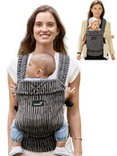 GROWNSY Baby Carrier Newborn to Toddler, Ergonomic Baby Toddler Carrier Wraps with Head Support, Easy to Wear, Infant Carrier Baby Gift, Travel and Hiking Friendly, for 7 to 44 lb (Flow-Stripe) by TinyTreasures Baby Boutique