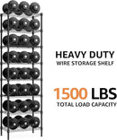 8 Tier 2000 lbs Storage Rack Metal Wire Shelving Unit, Storage Standing Shelf Organizer for Laundry Bathroom Kitchen Pantry Closet Garage Basement Utility Room, Black 13.8" D x 23.6" W x 79.5" H by CozyNest Decor