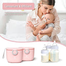 Termichy Baby Formula Dispenser, Portable Milk Powder Dispenser Container with Carry Handle and Scoop for Travel Outdoor Activities with Baby Infant, 8.8OZ, 0.55LB, 250g (Pink-2pack) by TinyTreasures Baby Boutique