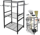 3 Tier Garden Tool Organizer, Yard Tool Tower Rack, Tool organizer up to 78 Tools, Heavy Duty Garden Tool Organizer for Garage, Yard, Patio, Shed, Indoors and Outdoors, Black by GreenHaven Gardens