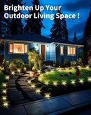 Solar Ground Lights Outdoor 18 Pack Waterproof, Upgraded Solar Garden Lights with 4 Side Light, Stainless Steel Solar Powered Disc Landscape Light for Walkway Lawn Yard Patio Deck-Warm White by CozyNest Decor