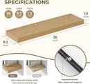Dreamland 36 Inches Floating Shelves for Wall, 9.3" Deep Long Floating Shelves Set of 2, Large Display & Storage Shelf, Wall Shelf for Bathroom Bedroom Living Room Kitchen Office, Oak by CozyNest Decor