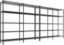 REIBII 5 Tier Wire Shelving Storage Shelves Loads 1430LBS, 58" W Metal Shelving Unit for Storage Adjustable Heavy Duty Garage Shelving Pantry Shelves Kitchen Shelving, Black, 2 Pack by CozyNest Decor