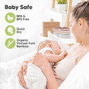 Organic Nursing Pads - 14 Washable Viscose Derived from Bamboo Breastfeeding Pads, Wash Bag, Reusable Breast Pads for Breastfeeding, Nipple Pads for Breastfeeding Essentials(Lovelle, L 4.8") by TinyTreasures Baby Boutique