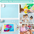 AWOKE Silicone Painting Mat - 20"X16" Silicone Art Mat with 1 Water Cup for Kids - Craft Mat has12 Color Dividers - 2 Paint Dividers (Blue),Toddler Activities,3 4 5 Year Old Girl Boy Birthday Gifts by TinyTreasures Baby Boutique