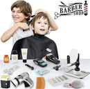 24 Pcs Barber Shop Pretend Play Toy - My First Shaving and Grooming Haircut Kit Toddler Role Play Set with Styling Accessories & Storage Box for Kids, Boys by TinyTreasures Baby Boutique