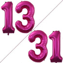GOER Number 13 Balloons for 13th Birthday Sweet 13 Party Decorations,42 Inch Jumbo Foil Helium 31 Balloons for 31st Birthday Party Decoration (Bright Peach) by TinyTreasures Baby Boutique