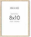 HAUS AND HUES Beige Oak Wood 8x10 Picture Frame - Modern Wood Wall Art Display - Lightweight 8x10 Frame for Art Prints, Photos, Posters - Ready-to-Hang Vertically & Horizontally by CozyNest Decor