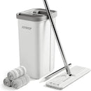 JOYMOOP Mop and Bucket with Wringer Set, Hands Free Flat Floor Mop and Bucket, 60" Mop with 3 Reusable Microfiber Pads, Wet and Dry Use, Floor Cleaning System by CozyNest Decor