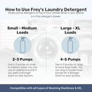 FREY Concentrated Liquid Laundry Detergent | Formulated for Sensitive Skin & HE Washers | Removes Stains Effectively | 50 Loads per Bottle (1-pack Bergamot Beach) by CozyNest Decor