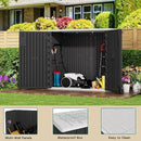 KINYING Outdoor Horizontal Storage Sheds,37 Cu.ft Outdoor Storage Cabinet Waterproof Resin Tool Storage Box for Lawn Mower,Garden Tools and Patio Furniture, Lockable (Black) by GreenHaven Gardens