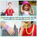 Sensory Chew Necklace for Boys and Girls, 6 Pack Stretch Chewing Necklaces for Kids with Autism ADHD SPD, Oral Motor Aids Baby Chew Toys Reduce Fidgeting for Kids Chewer (6) by TinyTreasures Baby Boutique