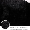 XeGe Luxury Faux Fur Throw Blanket, Black Soft 50x60 Fluffy Blanket Throw, Shaggy Plush Decorative Couch Blanket, Cute Furry Bed Throw Fuzzy Lap Blanket for Kids Women Men Teen Girls Black by CozyNest Decor