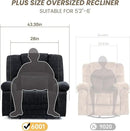 Oversized Power Recliner Chair 350lb with Hidable Cup Holders, Extra Wide Large Big Electric Recliner Chair with Lumbar Support Pillow Nursery Chair Living Room (Power, Black) by CozyNest Decor