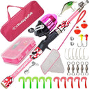 DaddyGoFish Kids Fishing Pole - Rod Reel Combo Tackle Box Starter Set - First Year Small Gear Kit for Boys Girls Toddler Youth Age Beginner Little Children by TinyTreasures Baby Boutique