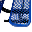 6' Outdoor Steel Bench With Backrest by HouseOfZazla