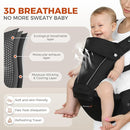 FRUITEAM Baby Carrier, Upgraded Adjustable Knob, 6-in-1 Baby Carrier Newborn to Toddler, Safety-Certified Baby Hip Seat Carrier, Perfect for Travelling Shopping Breastfeeding by TinyTreasures Baby Boutique