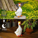 Goodeco Porch Goose Statue with Butterfly - Outdoor Garden Goose Decor for Yard, Unique Gifts for Mom & Garden Lovers (Off White) by CozyNest Decor