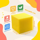 Foam Pit Cubes, 24 PCS 5 Inches Gymnastics Foam Blocks Trampoline Blocks, Multi-Sport Protective Padding for Freerunning, Trampoline, Parkour, Skate Parks & BMX -Yellow by TinyTreasures Baby Boutique