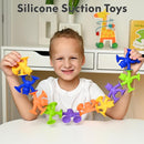 Cute Bear Suction Cup Toy Bath Toys for Kids Ages 4-8 No Hole Bathtub Sensory Toy Airplane Toys for Toddlers 1-3, Connect Build Create Baby Toys, 12 PCS by TinyTreasures Baby Boutique
