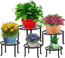 5 Pack Metal Plant Stands,Heavy Duty Potted Holder for Flower Pot,Indoor Outdoor Metal Rustproof Iron Garden Container Round Supports Rack for Planter… by GreenHaven Gardens