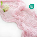 Sioloc 1 Pack Light Pink Cheesecloth Table Runner Fall Autumn Decor for 10ft(35" x120" ) Table Cloth for Tea Wedding Birthday Party Baby Bridal Shower Halloween Thanksgiving by CozyNest Decor
