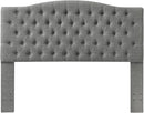 24KF Upholstered Tufted Button Linen Fabric Headboard,Comfortable Fashional Headboard Queen/Full Size,Granite by CozyNest Decor