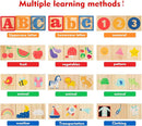 Joqutoys ABC Wooden Building Blocks for Toddlers 1-3 Large, 26 PCS Alphabet & Number Stacking Blocks, Educational Learning Toys for Boys Girls Kids Gifts 1.65'' by TinyTreasures Baby Boutique