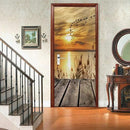 3D Door Stickers Murals Peel and Stick - PIER - Door Wallpaper Self-Adhesive Door Decals Removable PVC Waterproof Door Poster for Bedroom Living Room Door 35.4" x 78.7" by GreenHaven Gardens