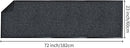 fani Heavy Duty Large Outdoor Indoor Entrance Black Doormat Waterproof Low Profile Entrance Rug Front Door Mat Patio Anti-Skid Rubber Back, 23x72 inch (Gray) by GreenHaven Gardens