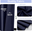 Simplebrand Ava Navy Blue Blackout Curtains for Bedroom 84 Inch Length 2 Panels Set, Solid Thermal Insulated Privacy Living Room Window Treatment Curtains Blackout Drapes, W50 x L84 Inch, Navy Blue by TinyTreasures Baby Boutique