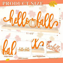 COCHIE Metal Hello Fall Sign, Orange Fall Decorations for Home, Office, Shelf, Mantel, Indoor, Autumn Decoration, Pumpkin Decor (Autumn B) by CozyNest Decor