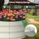 Raised Garden Bed Kit, 8x2x1 ft Galvanized Planter Box Outdoor, Oval Large Metal Raised Beds for Gardening Vegetables Flower Herb (Pearl White) by GreenHaven Gardens
