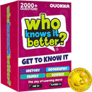 QUOKKA Who Knows Better? - Set 4 in 1 - Family Card Trivia Game | Fun Learning & Educational Questions for Families | Suitable for Boys & Girls by TinyTreasures Baby Boutique