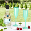 XUWAIDSGN Acrylic Champagne Flutes Toasting Glasses Unbreakable Mimosa Bar Reusable Wine Glasses Vintage Champagne Flutes Stemmed Drinking Cups 5.4 OZ for Christmas Birthday (10, Mint Green) by CozyNest Decor