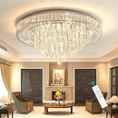 Modern Chandeliers for Living Room Crystal Ceiling Light Fixture LED Dimmable Lamp with Remote Pendant Lighting Flush Mount Ceiling Lighting for Dining Room Bedrooms by CozyNest Decor