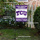 College Flags & Banners Co. Texas Christian Horned Frogs Garden Flag with Stand Holder by GreenHaven Gardens